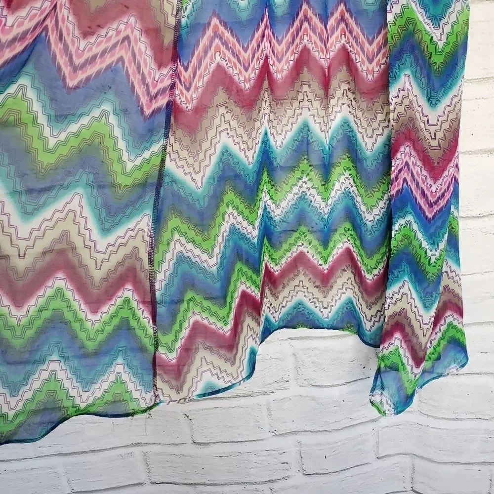 L*Space colorful zigzag bathing suit cover up
